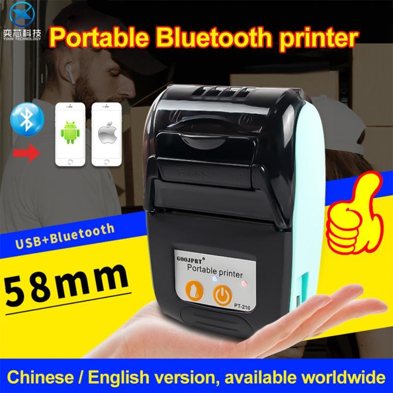 Ticket Receipt Thermal Printer For Supermarket Portable Bluetooth 58mm Miniature Handheld Takeaway Receipt Paper Printer 2 Ticket Receipt Thermal Printer For Supermarket Portable Bluetooth 58mm Miniature Handheld Takeaway Receipt Paper Printer