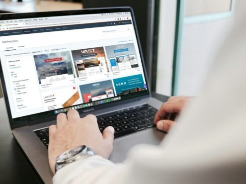 person using MacBook Pro