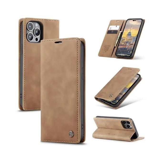 Leather Flip Cover for iphone 14 Pro CaseMe 1 Leather Flip Cover for iphone 14 Pro CaseMe