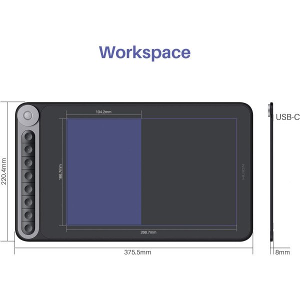 HUION Inspiroy Dial Q620M Wireless Graphics Pen Tablet 5 HUION Inspiroy Dial Q620M Wireless Graphics Pen Tablet