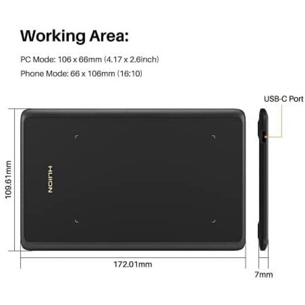 Huion H420X Graphic Drawing Tablet (4.17x2.6 inch) 3 Huion H420X Graphic Drawing Tablet (4.17x2.6 inch)