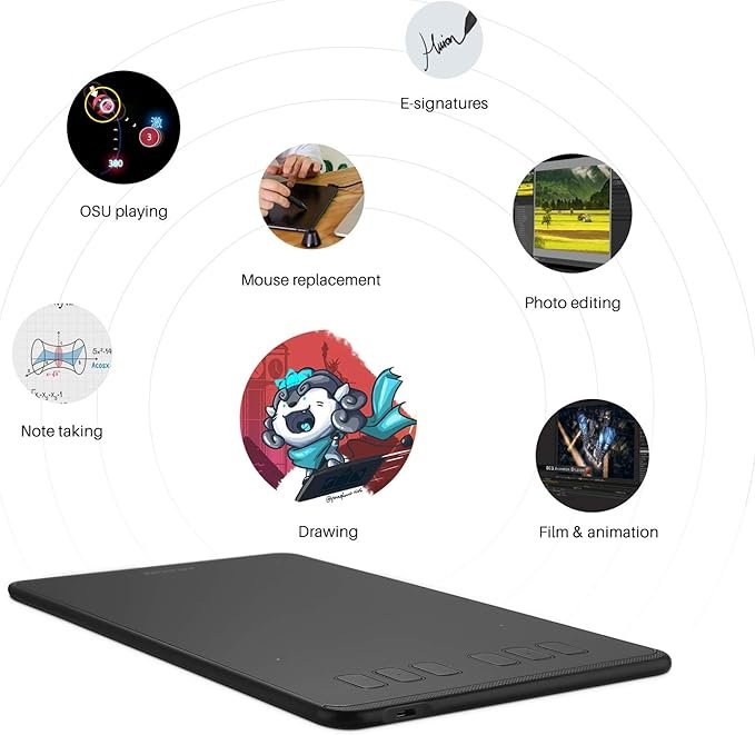 Huion Inspiroy H640p Graphics Pen Tablet compatible with Mac, PC or Android OS 5 Huion Inspiroy H640p Graphics Pen Tablet compatible with Mac, PC or Android OS