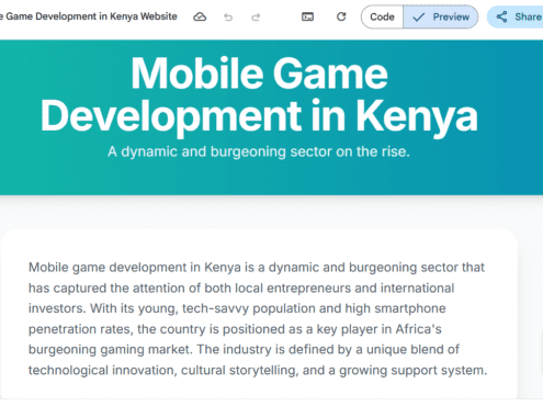 Mobile Game Development Kenya:
