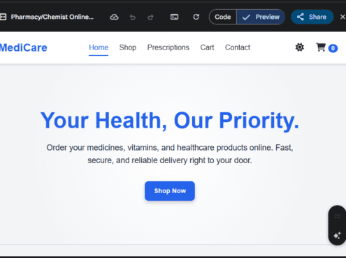 Pharmacy/Chemist Online Website Design in Kenya