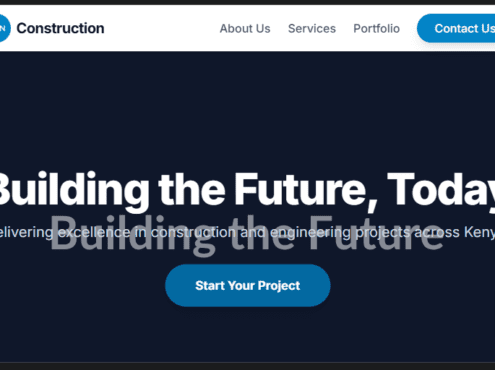 Construction & Engineering Firm Website Design in Kenya