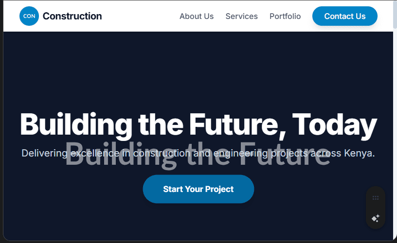 Construction & Engineering Firm Website Design in Kenya