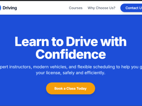 Driving School Website Design in Kenya