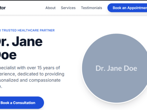 Doctor/Dentist/Specialist Personal Website Design in Kenya