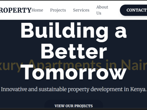 Property Development Company Website Design in Kenya