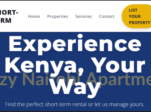 Short-Term Rentals/Airbnb Management Website Design in Kenya