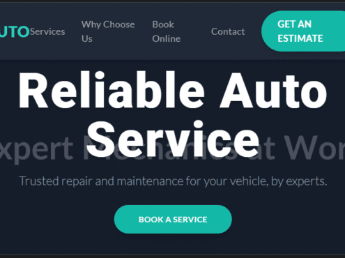 Auto Repair & Service Center Website Design in Kenya