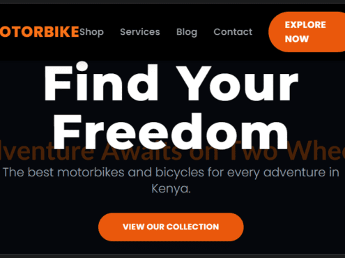 Motorbike/Bicycle Shop Website Design in Kenya