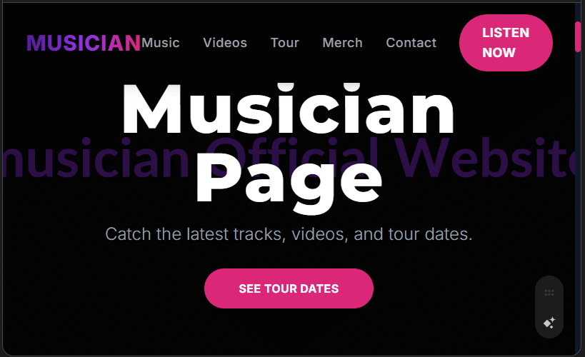 Musician/Band Website Design in Kenya