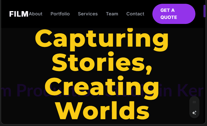 Film Production Company Website Design in Kenya