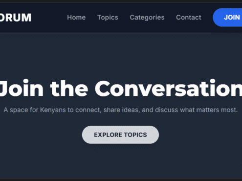 Forum/Community Website Design in Kenya