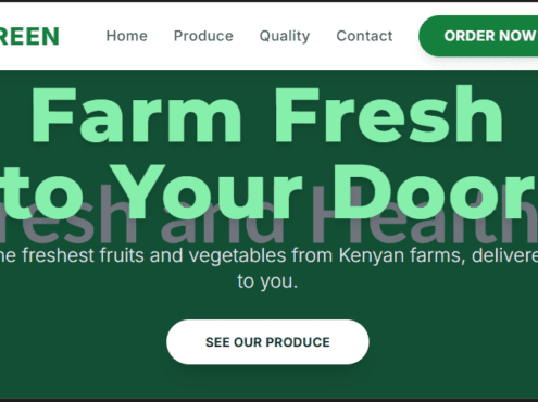 Green Grocer/Fresh Produce Delivery Website Design in Kenya