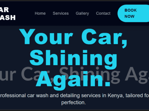 Car Wash & Detailing Website Design in Kenya