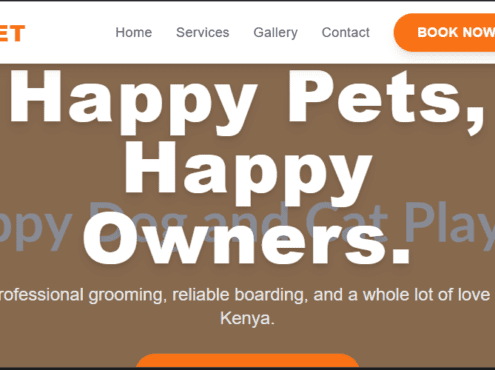 Pet Grooming & Boarding Website Design in Kenya