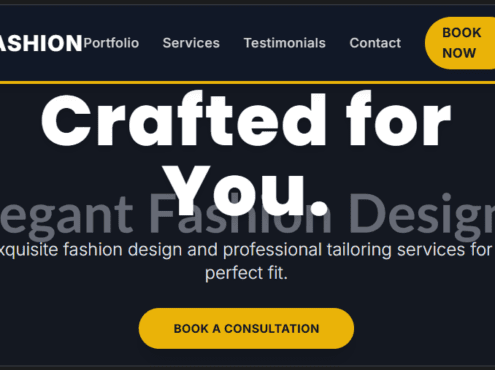 Fashion Design & Tailoring Services Website Design in Kenya