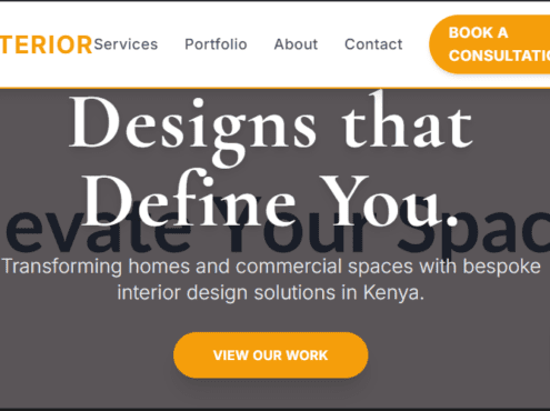 Interior Design Services Website Design in Kenya