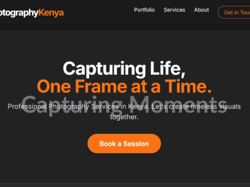 Photography/Videography Portfolio Website Design in Kenya