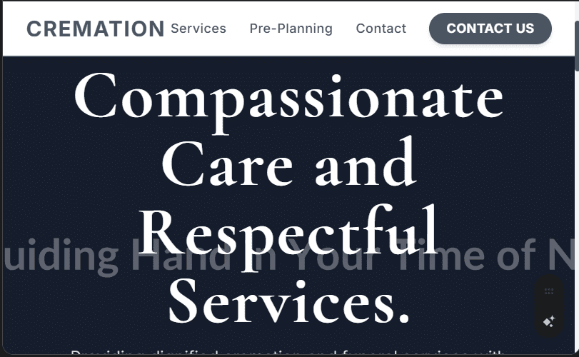 Cremation & Funeral Services Website Design in Kenya