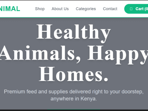 Animal Feed & Supplies (Online) Website Design in Kenya