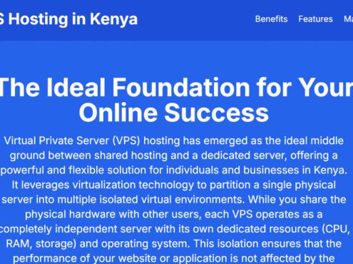VPS (Virtual Private Server) Hosting in Kenya