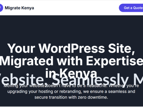 WordPress Website Migration in Kenya: