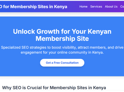 SEO FOR MEMBERSHIP SITES IN KENYA