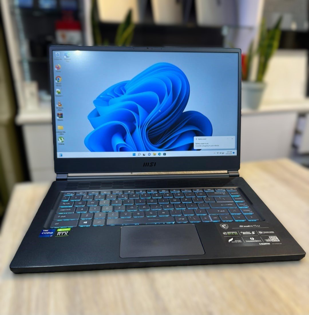 MSI Stealth 15M intel core i7 11th generation 32Gb Ram 1tb ssd 3.3Ghz 8 cpus Nvidia RTX 3060 6Gb Dedicated Graphics 1 MSI Stealth 15M intel core i7 11th generation 32Gb Ram 1tb ssd 3.3Ghz 8 cpus Nvidia RTX 3060 6Gb Dedicated Graphics