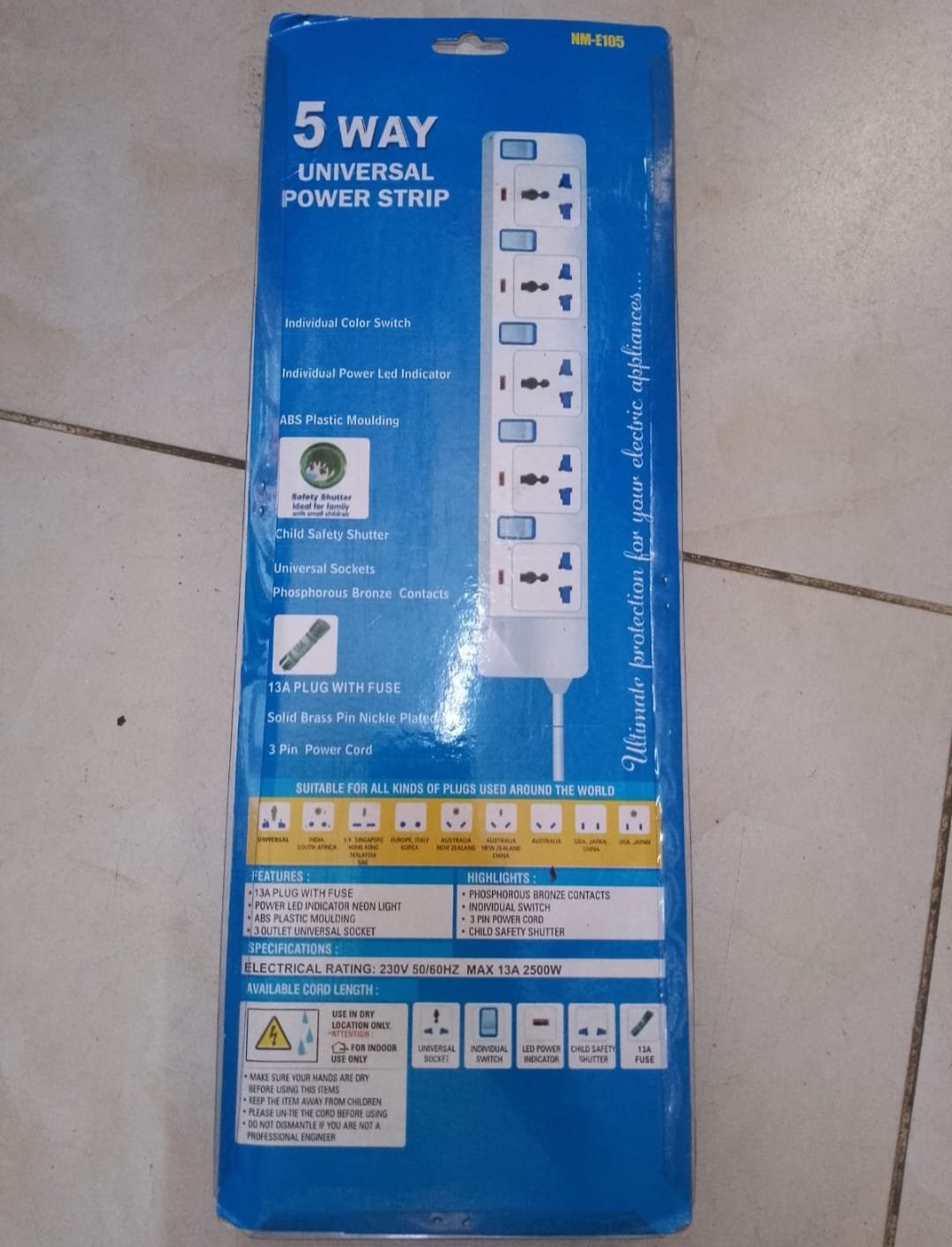 Marken 5 way 3metres Extension with Power Surge Protector 2 Marken 5 way 3metres Extension with Power Surge Protector