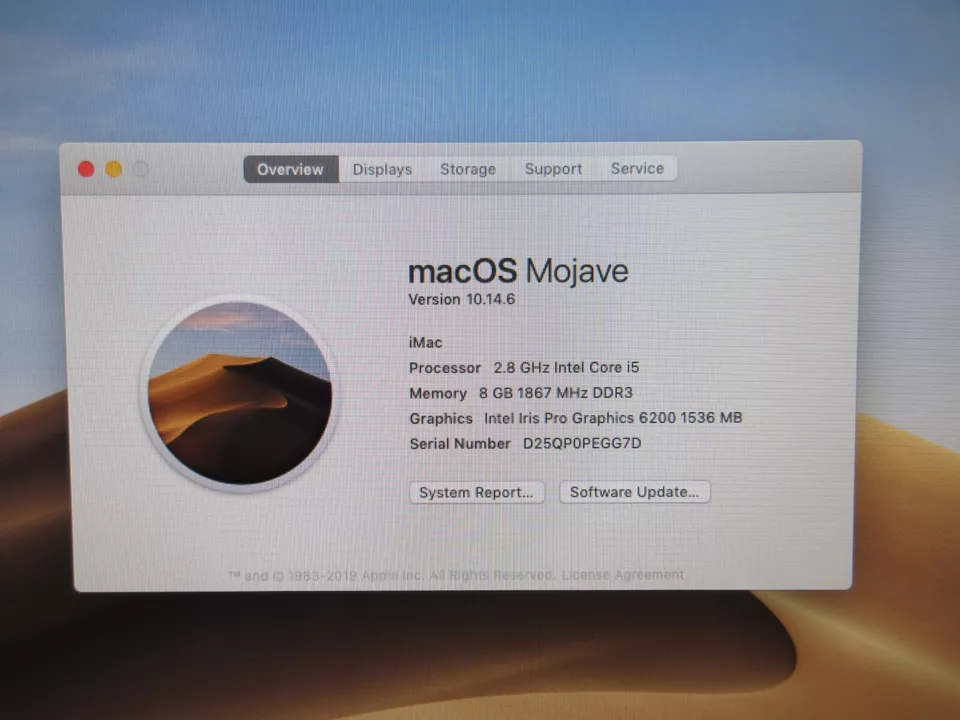 Apple iMac A1418 21.5" (Late-2015) Core i5-5575R 2.8GHz, 1TB HDD, 8GB RAM MK442LL/A Refurbished 7 Apple iMac A1418 21.5" (Late-2015) Core i5-5575R 2.8GHz, 1TB HDD, 8GB RAM MK442LL/A Refurbished