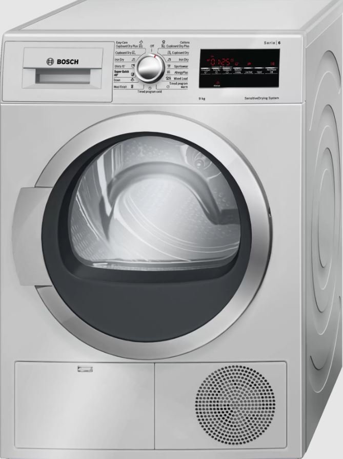 Bosch Front Load condenser tumble dryer 9 kg Inox-easyclean(WTG86400ZA 1 Bosch Front Load condenser tumble dryer 9 kg Inox-easyclean(WTG86400ZA